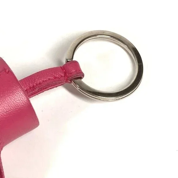 HERMES Fringe tassel Carmen Bag Charm Key Holder Leather / Metal pink - Picture 4 of 8
